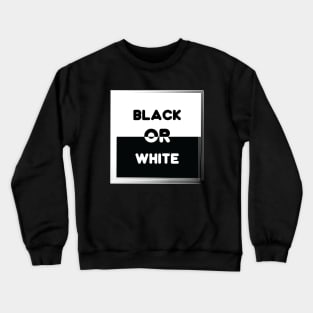 black or white Crewneck Sweatshirt